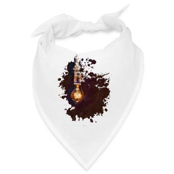 Glühbirne - Bandana - Weiß - Vorne