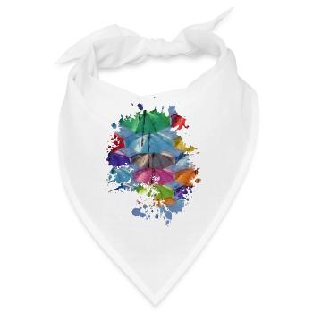 Regenschirme - Bandana - Weiß - Vorne