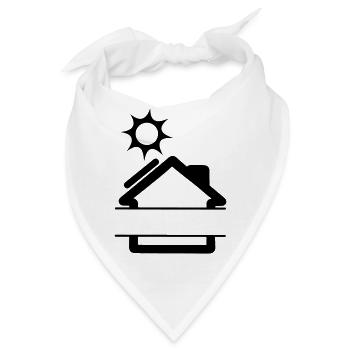 Sonnenkollektor am Haus mit Sonne - Bandana - Weiß - Vorne