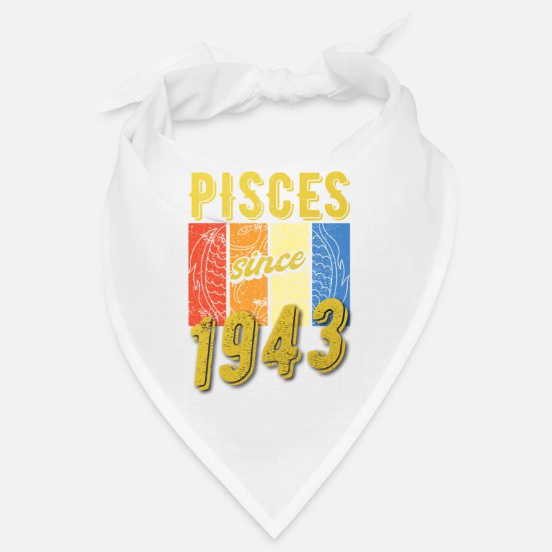 Fische 1943 Geburtstag Sternzeichen Geschenk Bandana