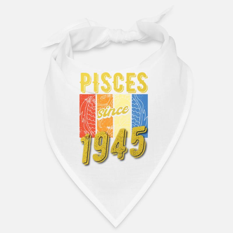 Fische 1945 Geburtstag Sternzeichen Geschenk Bandana