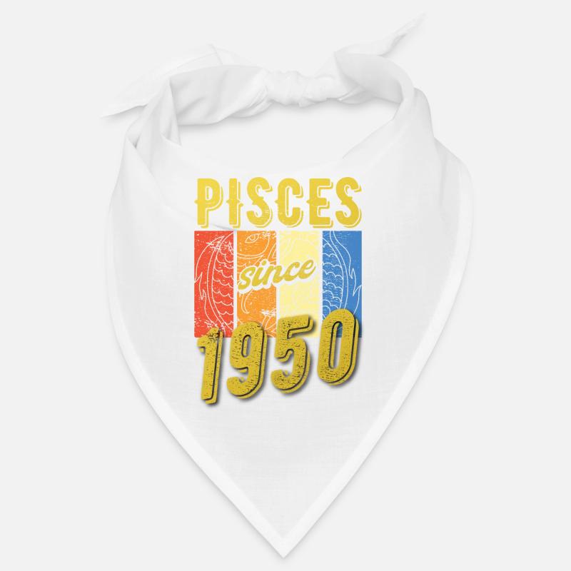 Fische 1950 Geburtstag Sternzeichen Geschenk Bandana