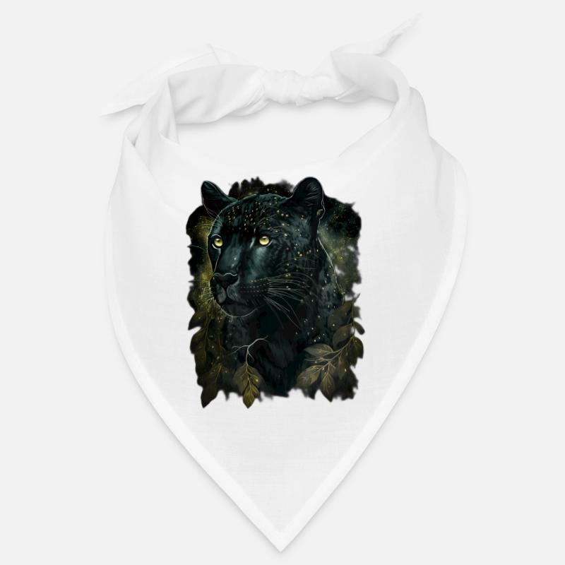 Schwarzer Panther - Bandana - Weiß