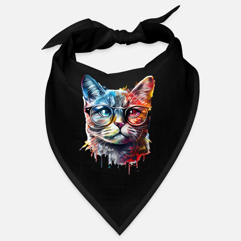 Süße bunte Katze Bandana