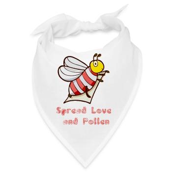 Liebe verbreiten - Bandana - Weiß - Vorne