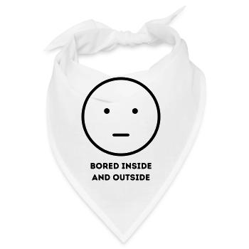 Bored inside and outside FACE - Bandana - Weiß - Vorne