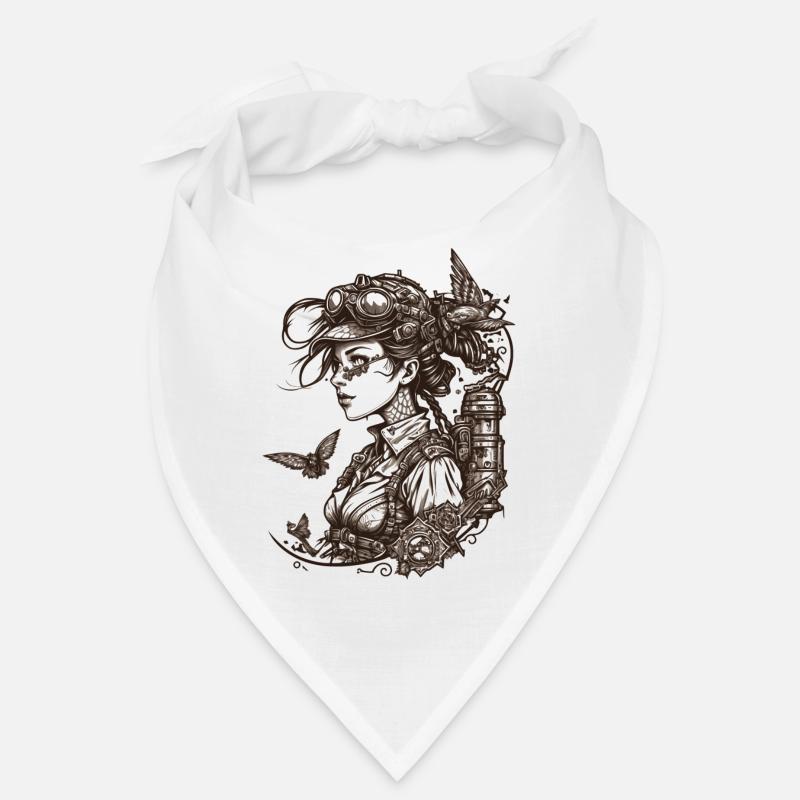 Beauté Steampunk avec toutes sortes de techniques rétro Bandana