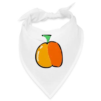 Pfirsich - Bandana - Weiß - Vorne