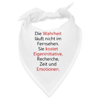 Die Wahrheit läuft nicht im Fernsehen - Bandana - Weiß - Vorne