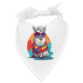 Cool Lama. - Bandana - Weiß - Vorne