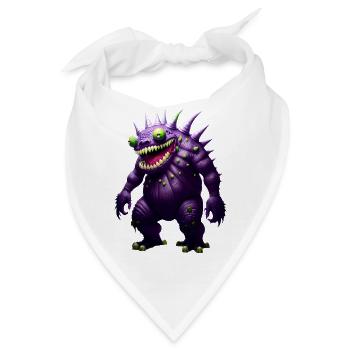 Purple Green Monster - Bandana - Weiß - Vorne