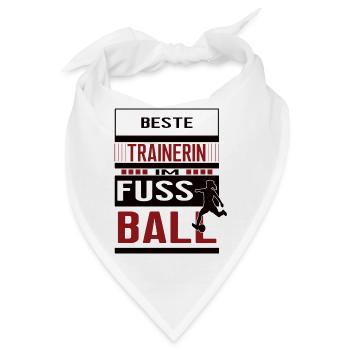 Beste Fussball Trainerin Fussballtrainerin Frauen - Bandana - Weiß - Vorne