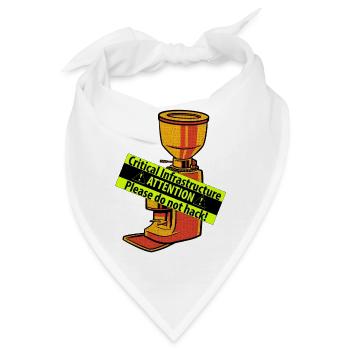 Die Kritische Infrastruktur namens Kaffeemaschine - Bandana - Weiß - Vorne