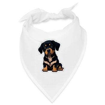 süßer Hund - Bandana - Weiß - Vorne