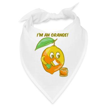Ich bin eine Orange - Bandana - Weiß - Vorne