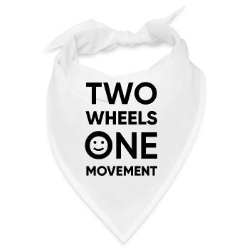 HappyBike - Two Wheels One Movement - black - Bandana - Weiß - Vorne