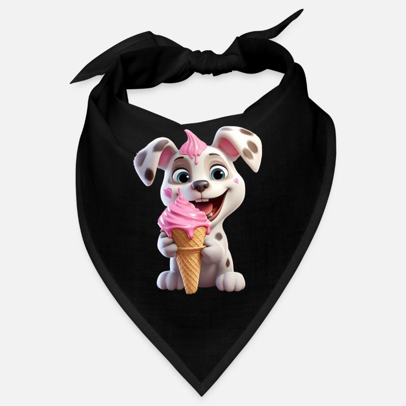 Hund mit Eiscreme Bandana