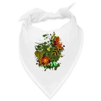 Flower Smash - Bandana - Weiß - Vorne
