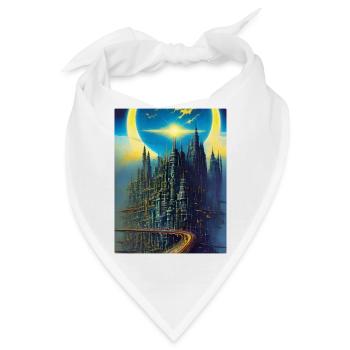 Leuchtende Zitadelle mit blauem Himmel - Bandana - Weiß - Vorne