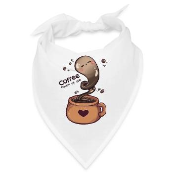 Kaffee - Dein Lebenstrunk! Coffee Potion of Life - Bandana - Weiß - Vorne