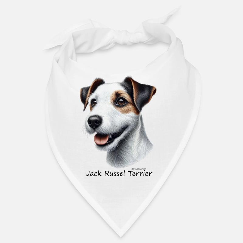 Jack Russel Terrier 003 - Bandana - Weiß