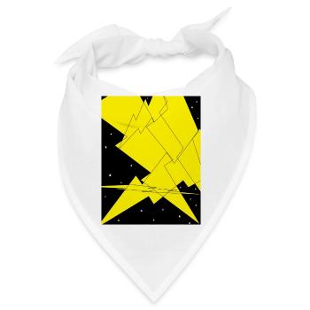 Zackenlicht Berge Kontrast - Bandana - Weiß - Vorne