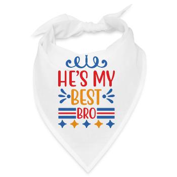 best bro - Bandana - Weiß - Vorne