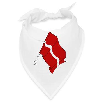 Flagge von Lettland - Bandana - Weiß - Vorne