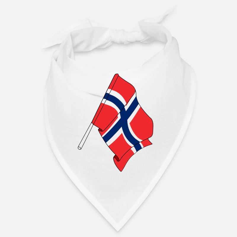 Flagge Norwegen - Bandana - Weiß