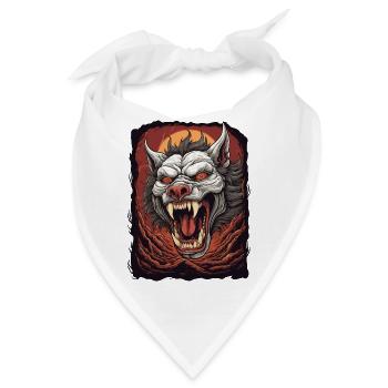 Höllen Dämon Hund - Bandana - Weiß - Vorne