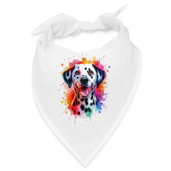 Dalmatiner Splash! - Bandana - Weiß - Vorne