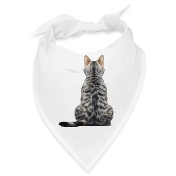 Ägyptische Mau - Bandana - Weiß - Vorne