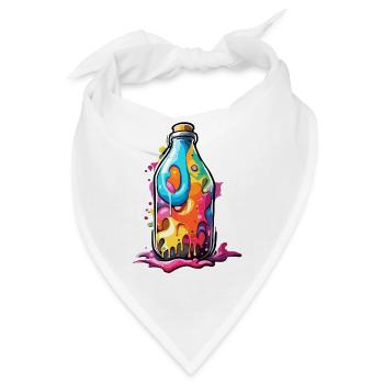Magische Flasche / Korken / bunt / farbenfroh - Bandana - Weiß - Vorne