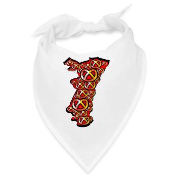 Region Elsass Pretzel Blason - Bandana - Weiß - Vorne