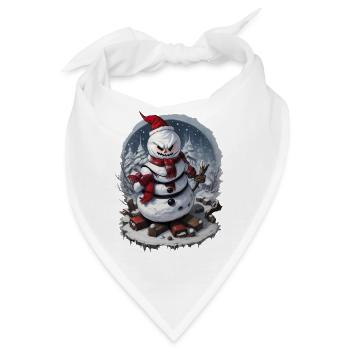 Snowman Evil Böser Schneemann Winter Weihnachten - Bandana - Weiß - Vorne