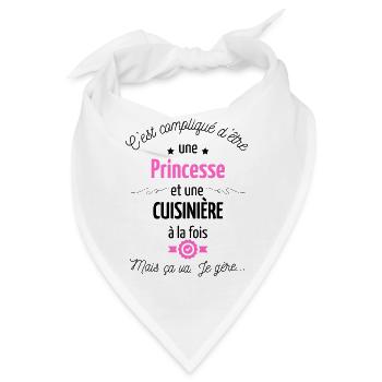 Prinzessin und Köchin - Bandana - Weiß - Vorne