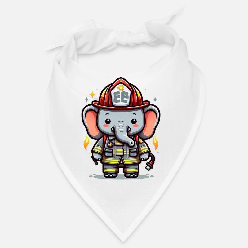 Pompier éléphant mignon Bandana