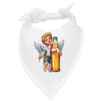 Amor / Liebe / Pfeil / Herz / Valentinstag - Bandana - Weiß - Vorne