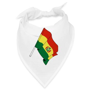 Flagge von Bolivien - Bandana - Weiß - Vorne