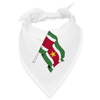 Flagge von Suriname - Bandana - Weiß - Vorne