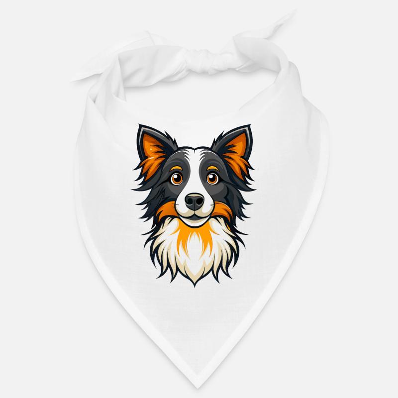 Focused Border Collie Herding Sheep Bandana