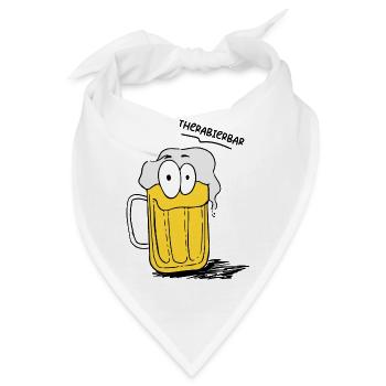 Lustiges Bier Bild Therabierbar - Bandana - Weiß - Vorne