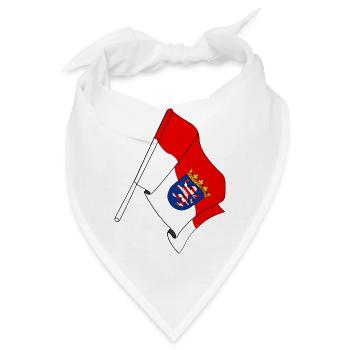 Flagge von Hessen - Bandana - Weiß - Vorne