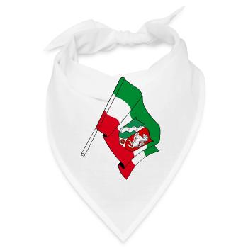 Flagge Nordrhein-Westfalen - Bandana - Weiß - Vorne