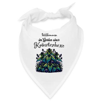 Willkommen im Garten - Kräuterhexe - Naturheilerin - Bandana - Weiß - Vorne