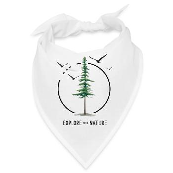 wandern outdoor-adventure waldweg fernwandern - Bandana - Weiß - Vorne