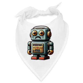 Roboter Alte Schule - Bandana - Weiß - Vorne