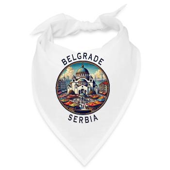 Belgrad Serbien Beograd Design - Bandana - Weiß - Vorne