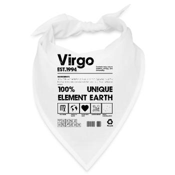 Jungfrau-Vibes: Erde, Logik und Lachen - Bandana - Weiß - Vorne