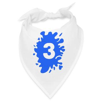 Klecks 3 - Bandana - Weiß - Vorne